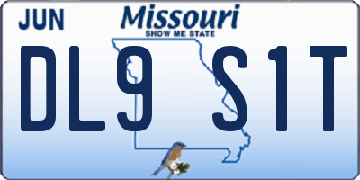 MO license plate DL9S1T