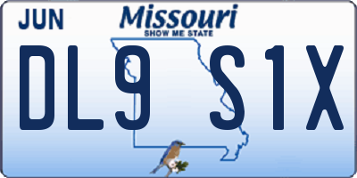 MO license plate DL9S1X