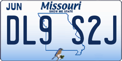 MO license plate DL9S2J