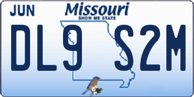 MO license plate DL9S2M