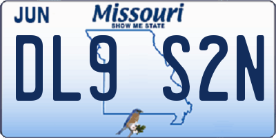 MO license plate DL9S2N