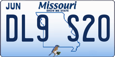 MO license plate DL9S2O