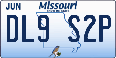 MO license plate DL9S2P