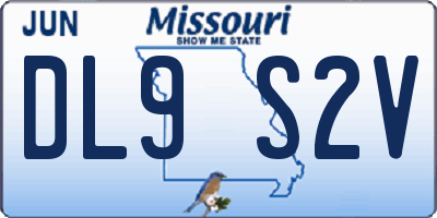MO license plate DL9S2V