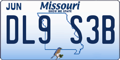 MO license plate DL9S3B