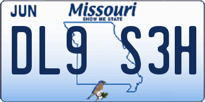 MO license plate DL9S3H