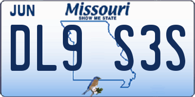 MO license plate DL9S3S