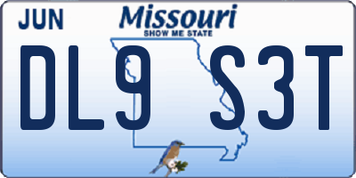 MO license plate DL9S3T