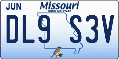 MO license plate DL9S3V