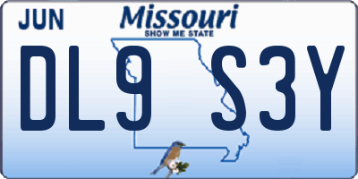 MO license plate DL9S3Y