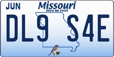 MO license plate DL9S4E