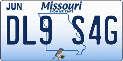 MO license plate DL9S4G