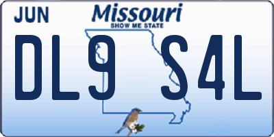 MO license plate DL9S4L