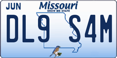 MO license plate DL9S4M