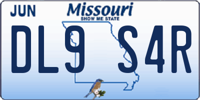 MO license plate DL9S4R