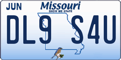 MO license plate DL9S4U