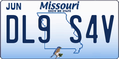 MO license plate DL9S4V