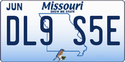 MO license plate DL9S5E