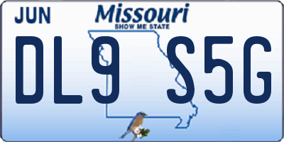 MO license plate DL9S5G