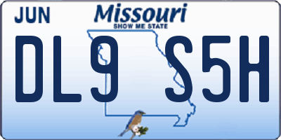 MO license plate DL9S5H