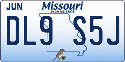 MO license plate DL9S5J