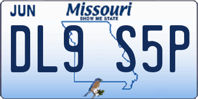 MO license plate DL9S5P