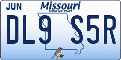 MO license plate DL9S5R