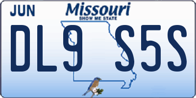MO license plate DL9S5S