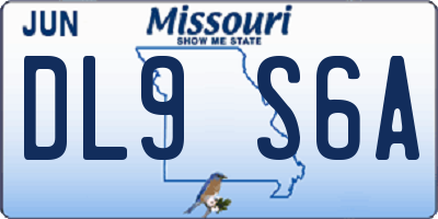 MO license plate DL9S6A