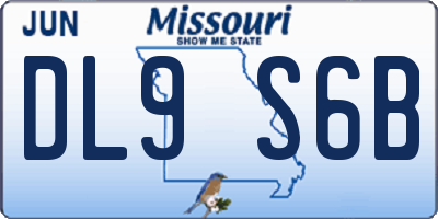 MO license plate DL9S6B
