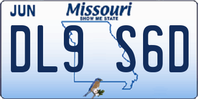 MO license plate DL9S6D