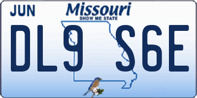 MO license plate DL9S6E