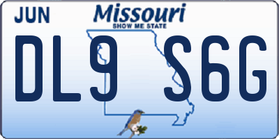 MO license plate DL9S6G