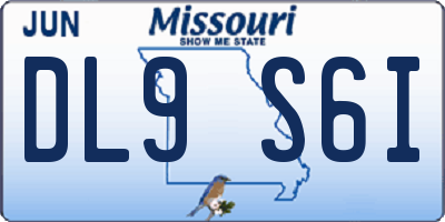 MO license plate DL9S6I