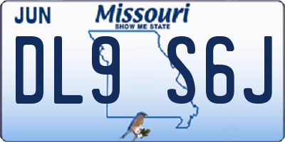 MO license plate DL9S6J