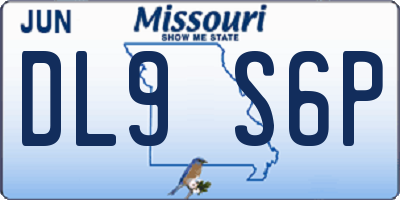 MO license plate DL9S6P
