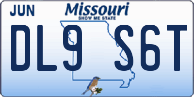 MO license plate DL9S6T