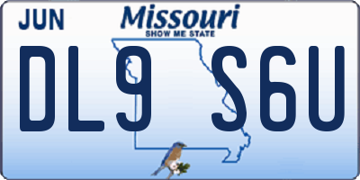 MO license plate DL9S6U
