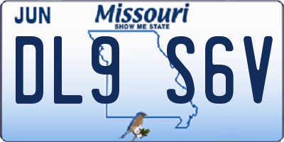 MO license plate DL9S6V