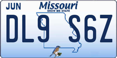 MO license plate DL9S6Z