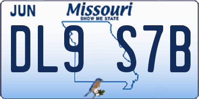 MO license plate DL9S7B