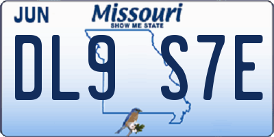MO license plate DL9S7E
