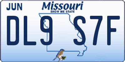 MO license plate DL9S7F