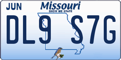 MO license plate DL9S7G