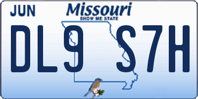 MO license plate DL9S7H