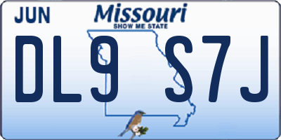 MO license plate DL9S7J