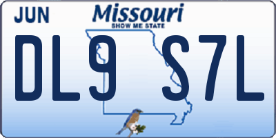 MO license plate DL9S7L