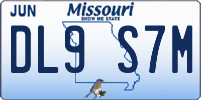 MO license plate DL9S7M