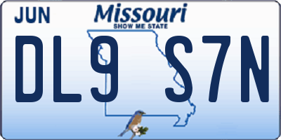 MO license plate DL9S7N