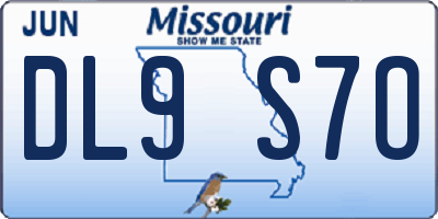MO license plate DL9S7O